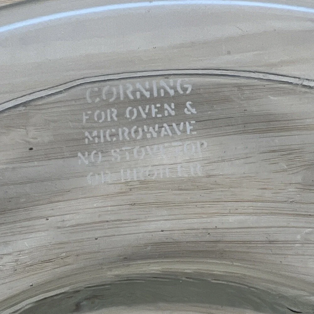Vintage PYREX 229 France Clear Glass Deep Dish Pie Plate Baking Pan